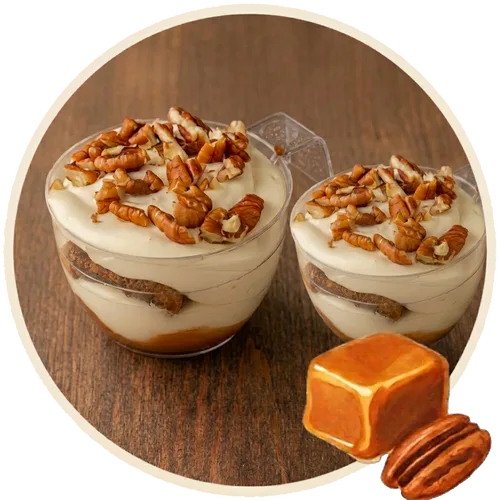 Tiramisu au caramel et noix de pécan