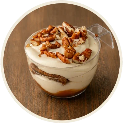 Tiramisu au caramel et noix de pécan